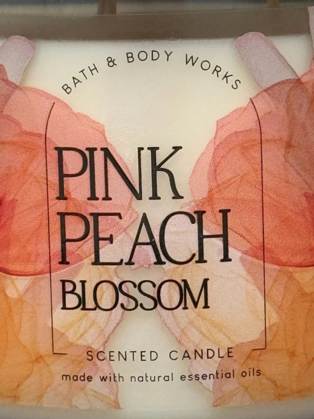 BBW Pink Peach Blossom Bath & Body Works 3 Wick Candle